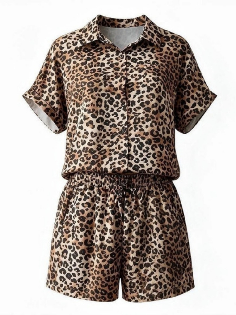 Leopard Print Lounge Set - Picture 2 of 3